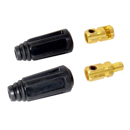 Powerweld Dinse Style Cable Connector Set, No 4 to No 2 Cable CCD1025